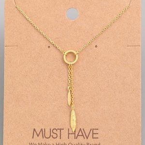 Mini Feather Linked Charm Necklace